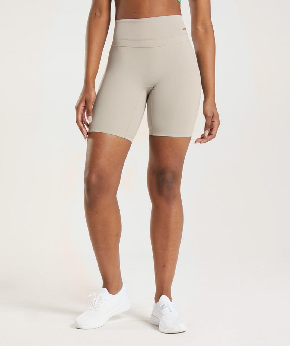 Szorty Damskie Gymshark Whitney Cycling Szare | PL 2470GSO